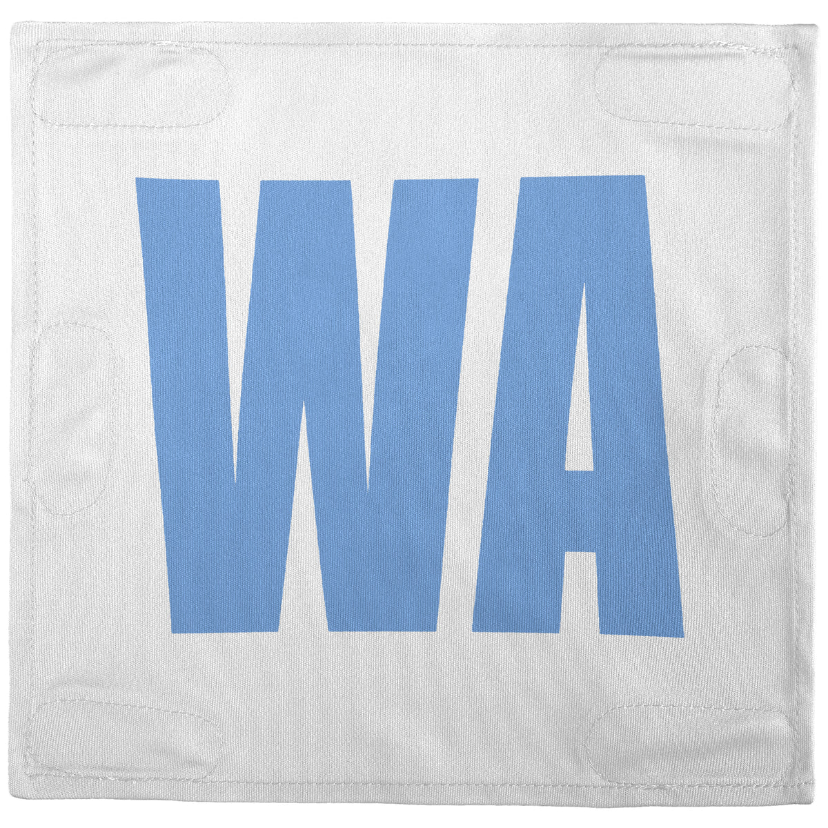 Netball Velcro Patches Set White &amp; Light Blue
