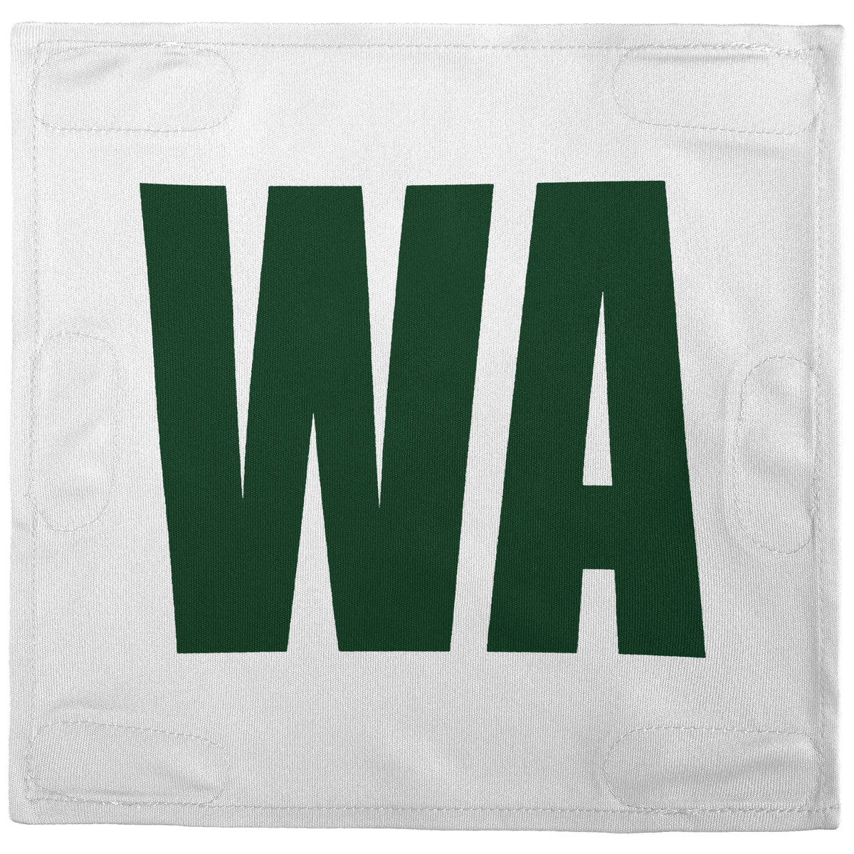 Netball Velcro Patches Set White &amp; Green
