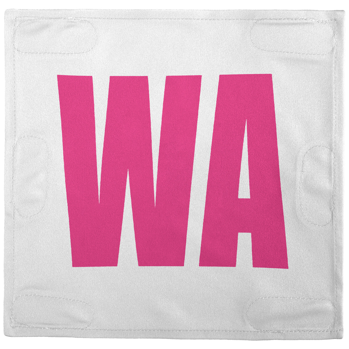 Netball Velcro Patches Set White &amp; Pink
