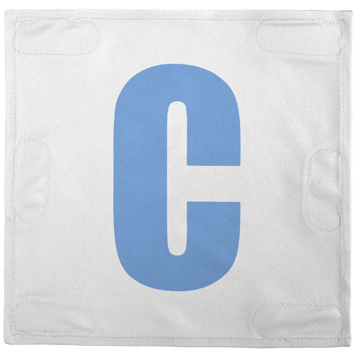 Netball Velcro Patches Set White &amp; Light Blue