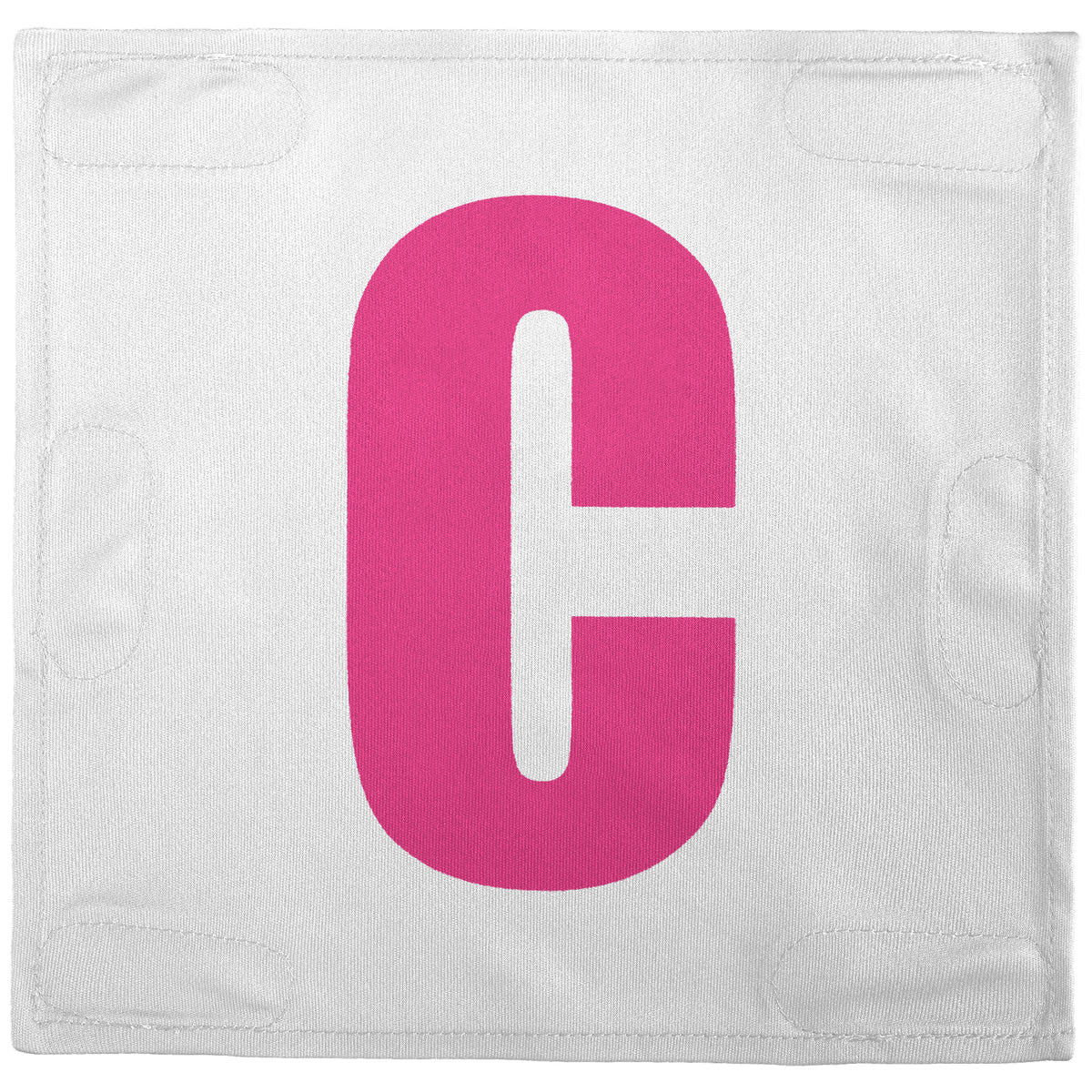 Netball Velcro Patches Set White &amp; Pink