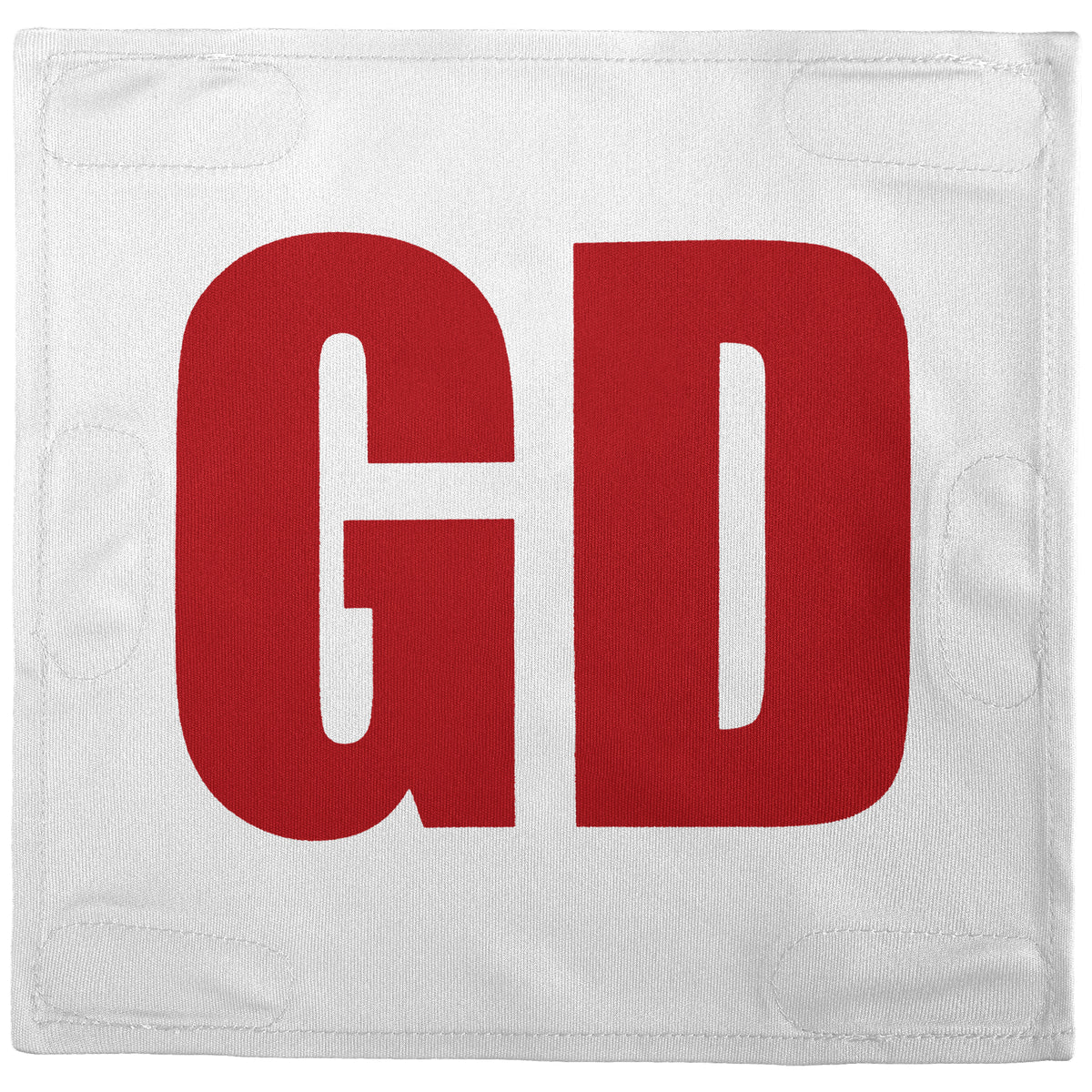 Netball Velcro Patches Set White &amp; Red