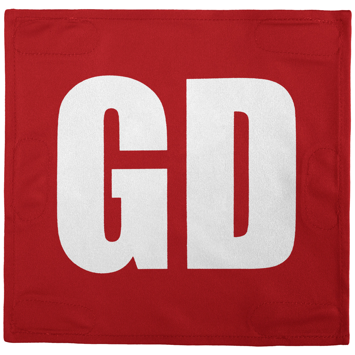 Netball Velcro Patches Set Red &amp; White