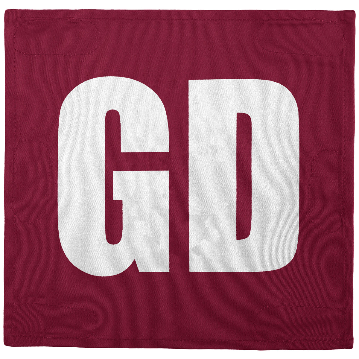 Netball Velcro Patches Set Crimson &amp; White