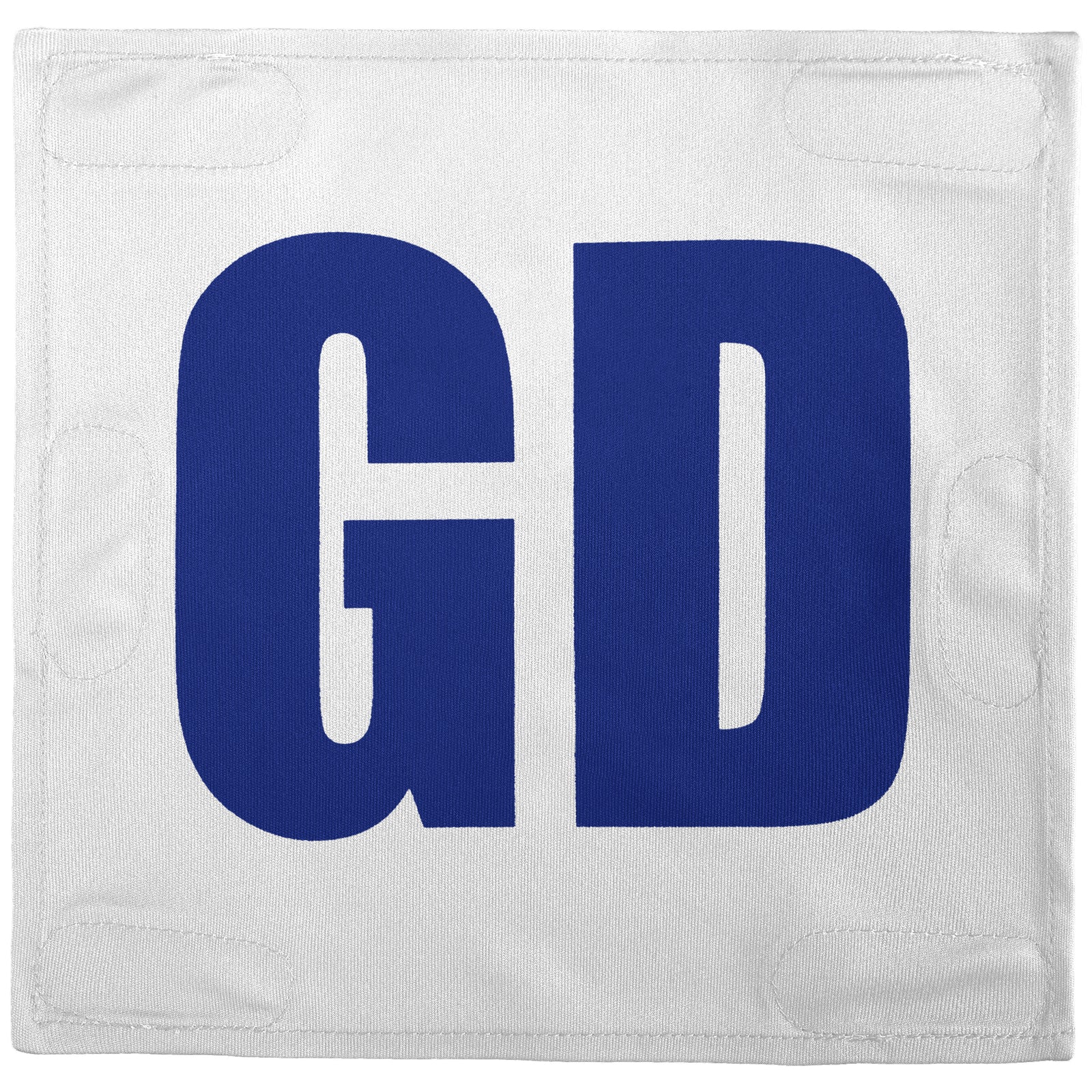 Netball Velcro Patches Set White & Royal Blue