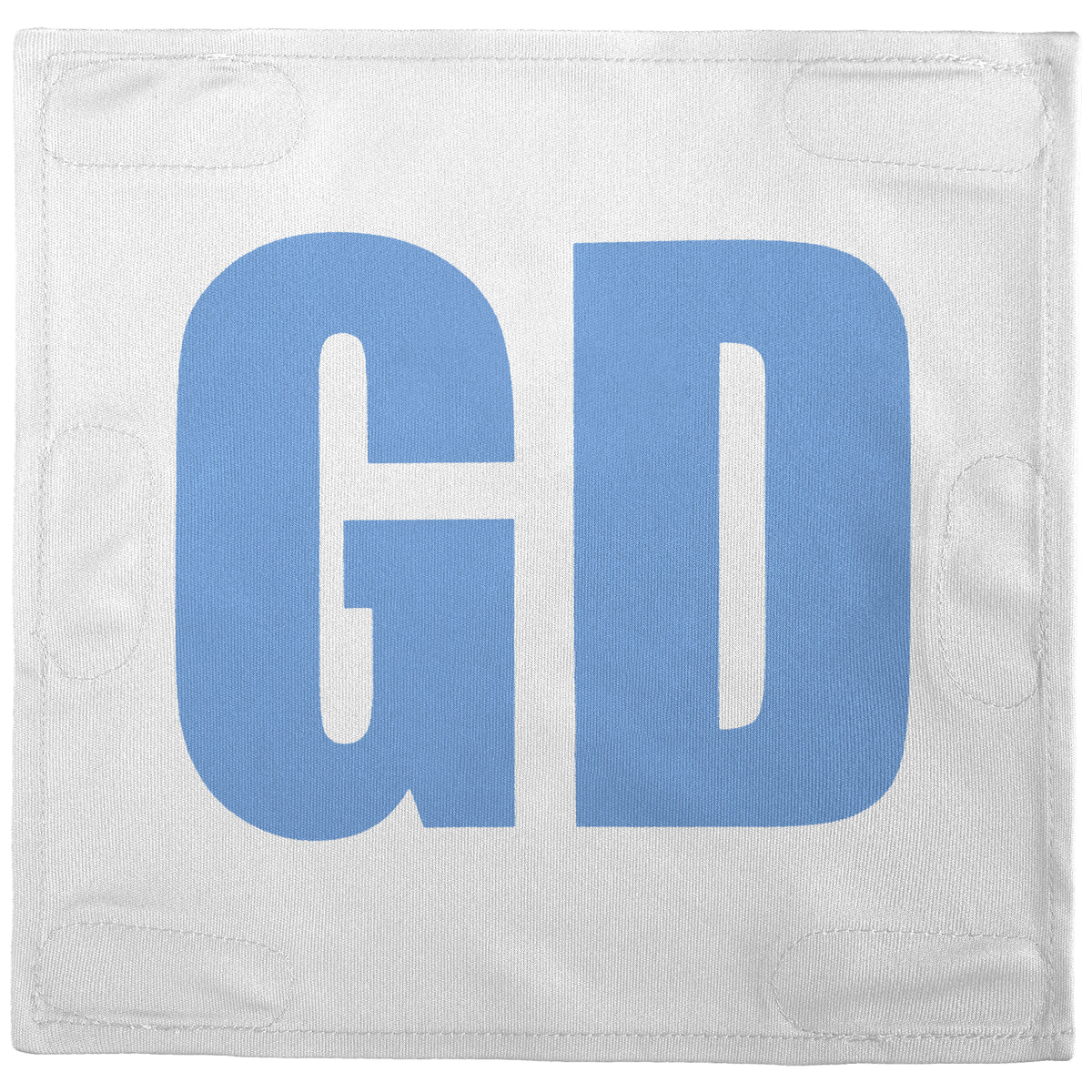 Netball Velcro Patches Set White &amp; Light Blue
