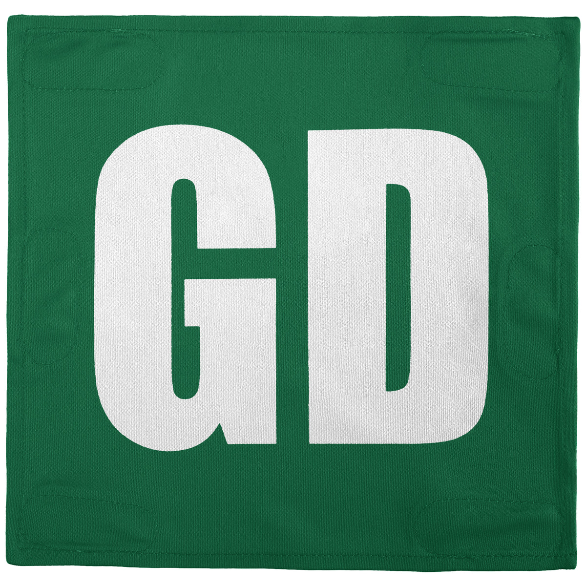 Netball Velcro Patches Set Kelly Green &amp; White
