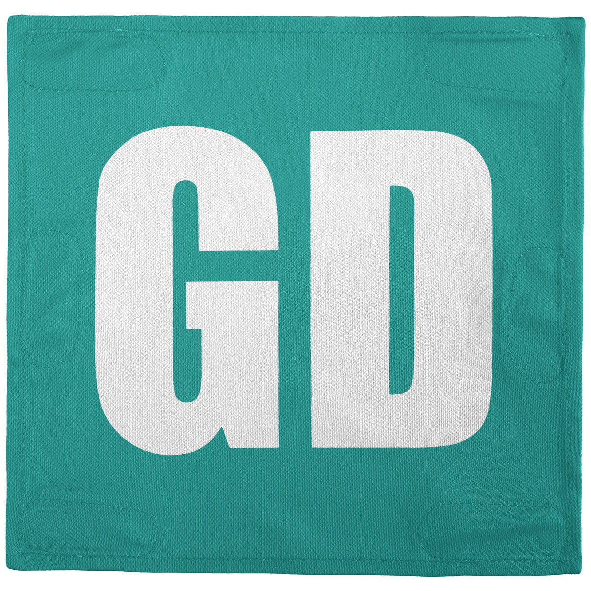 Netball Velcro Patches Set Aqua &amp; White