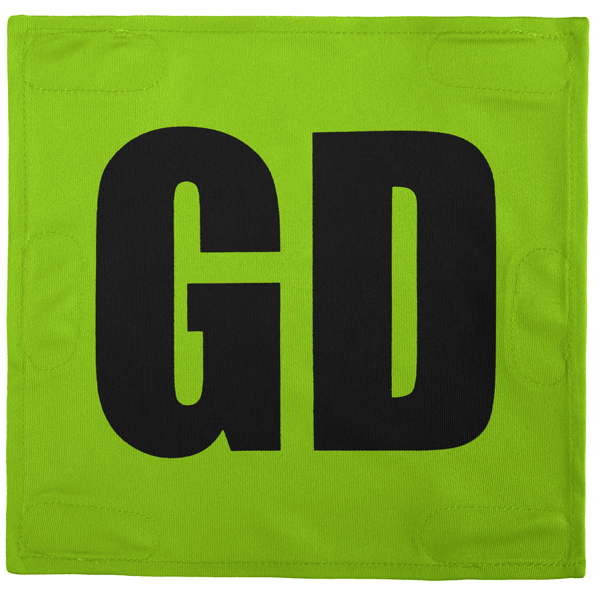 Netball Velcro Patches Set Neon Green &amp; Black