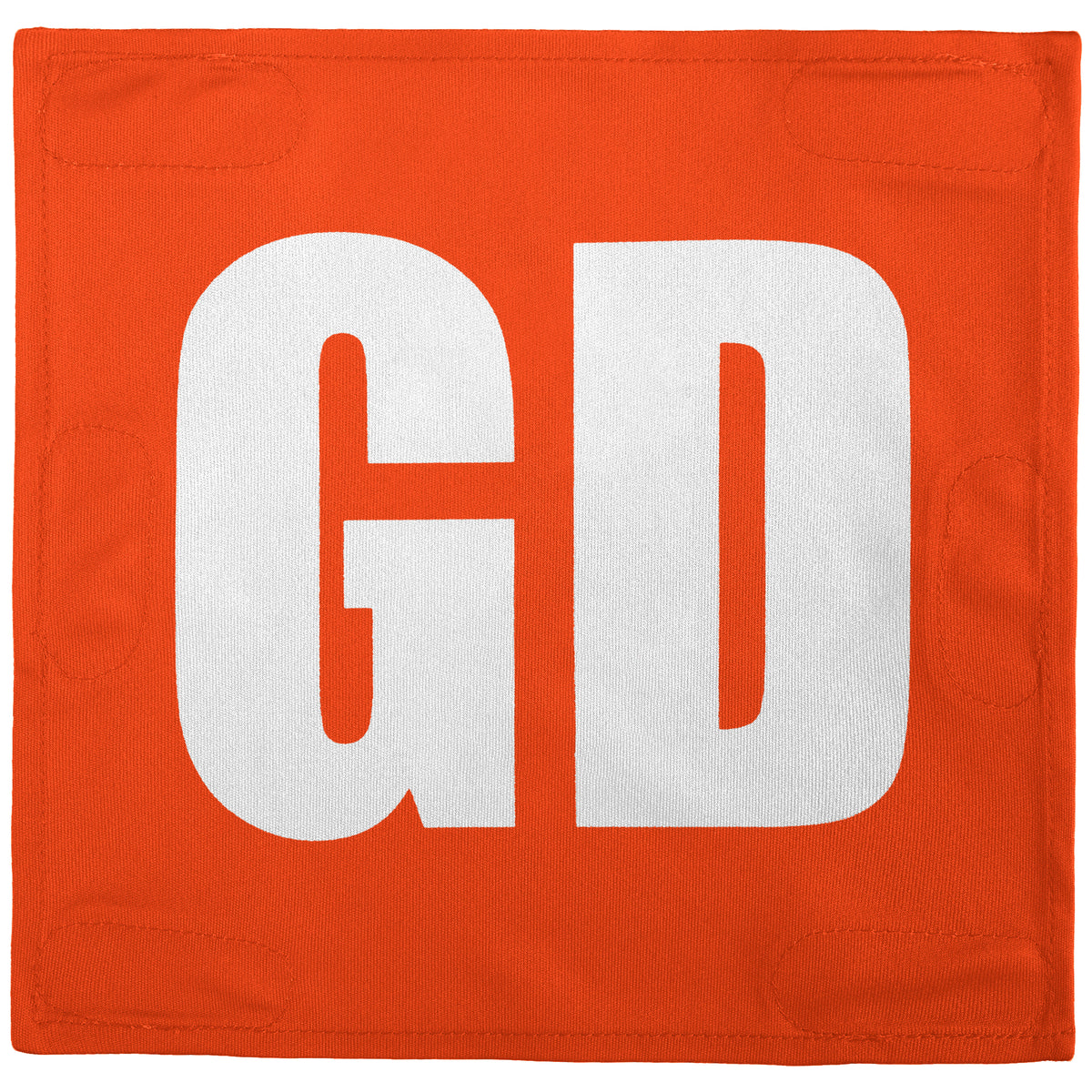 Netball Velcro Patches Set Orange &amp; White