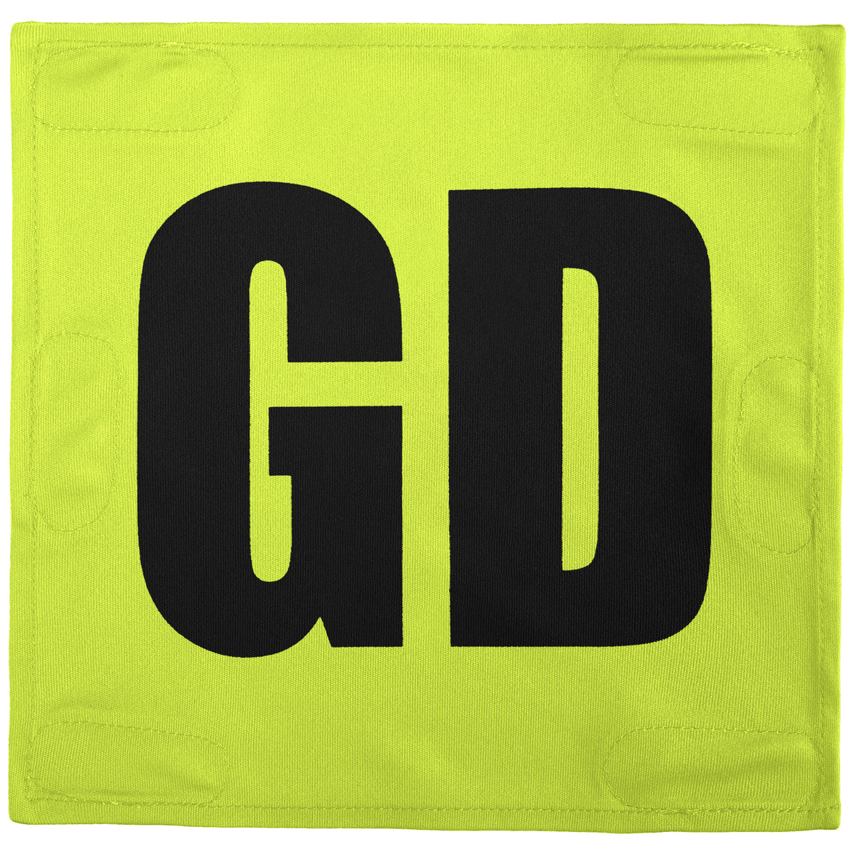 Netball Velcro Patches Set Fluorescent Green &amp; Black