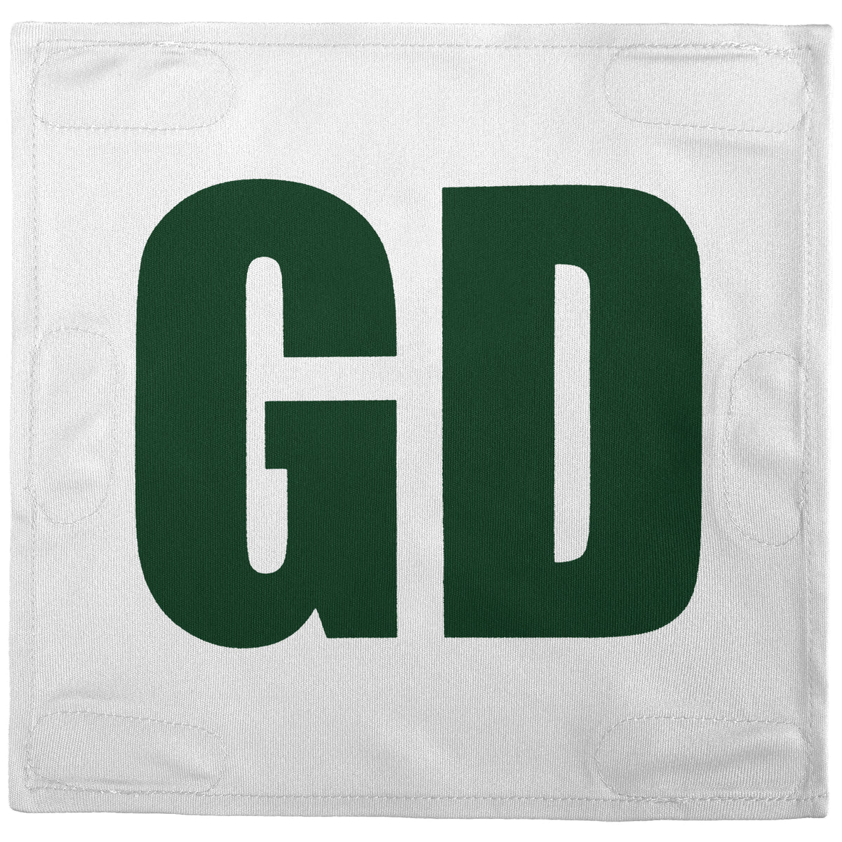 Netball Velcro Patches Set White &amp; Green