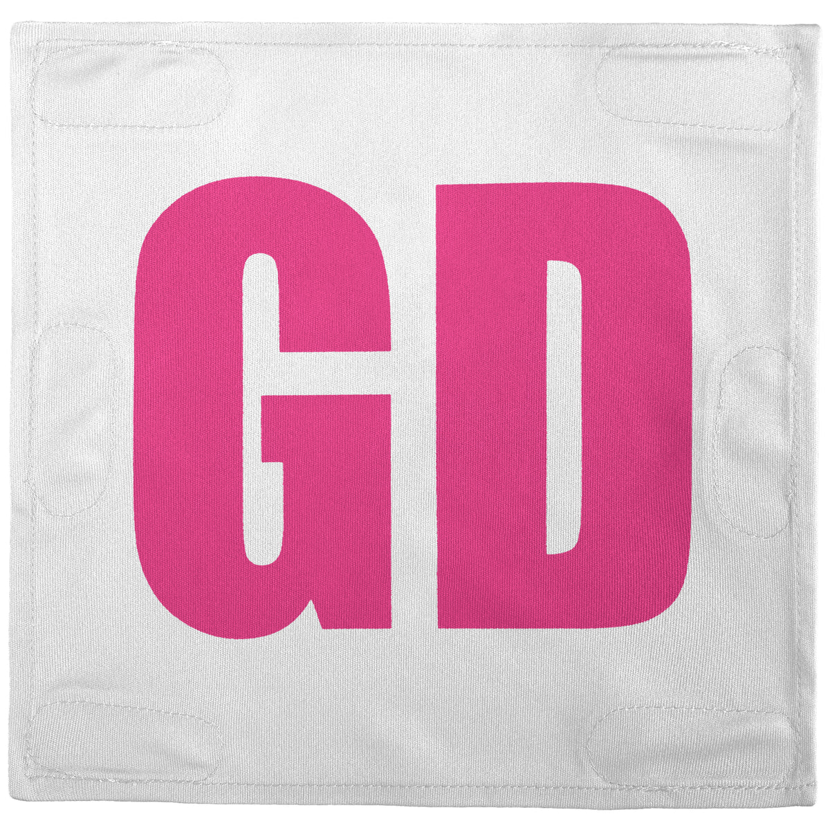 Netball Velcro Patches Set White &amp; Pink