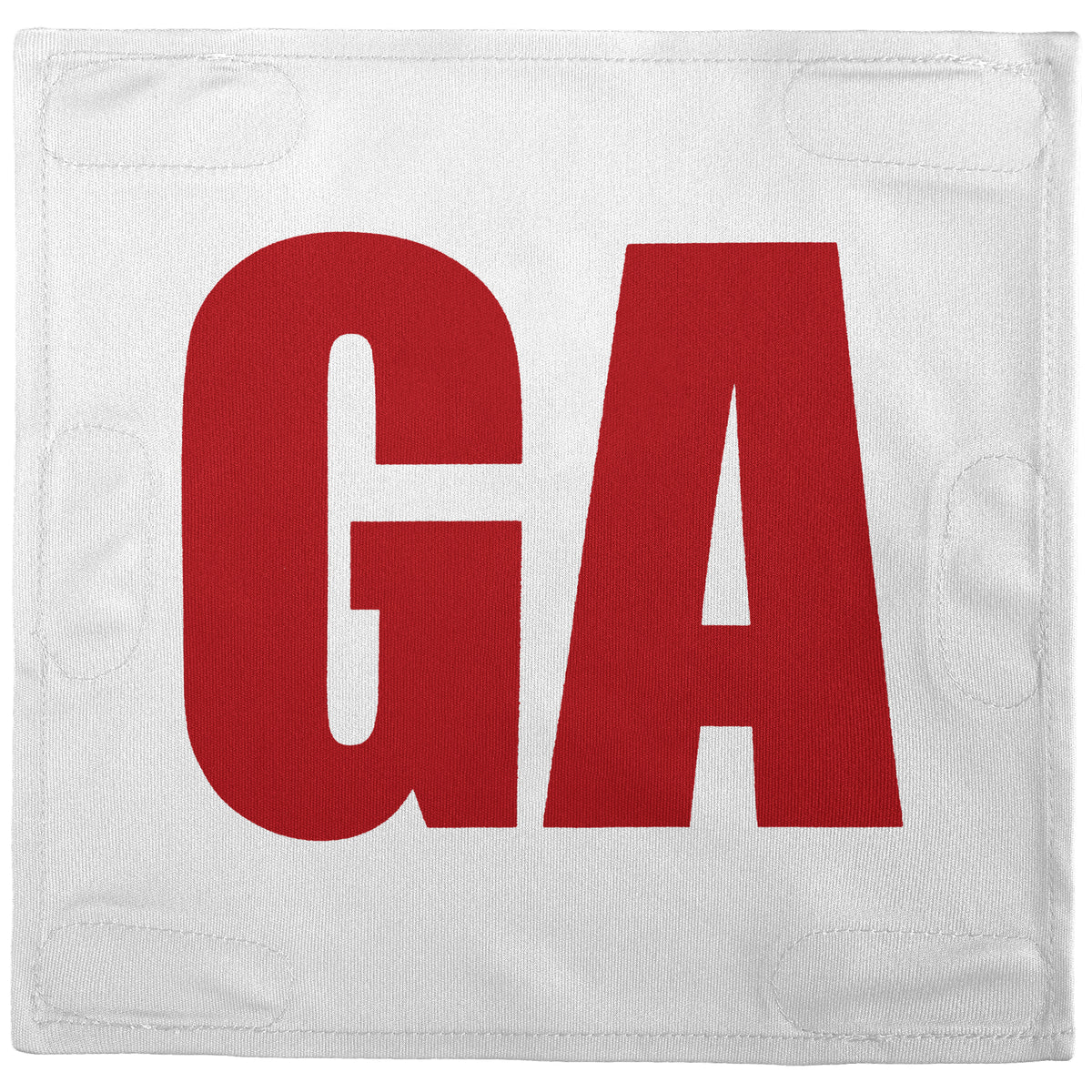 Netball Velcro Patches Set White &amp; Red