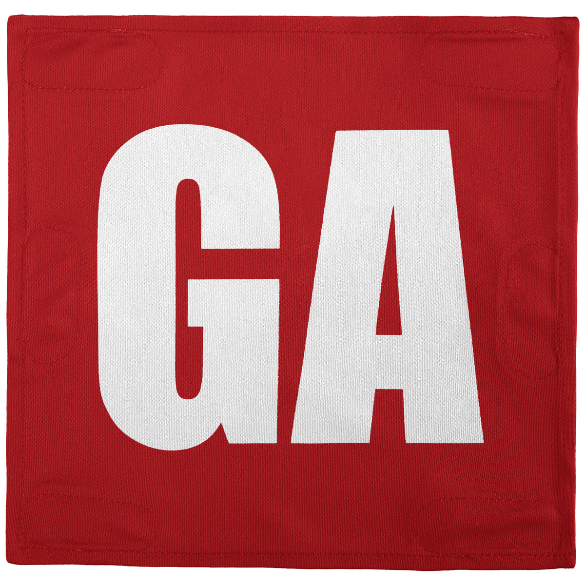 Netball Velcro Patches Set Red &amp; White