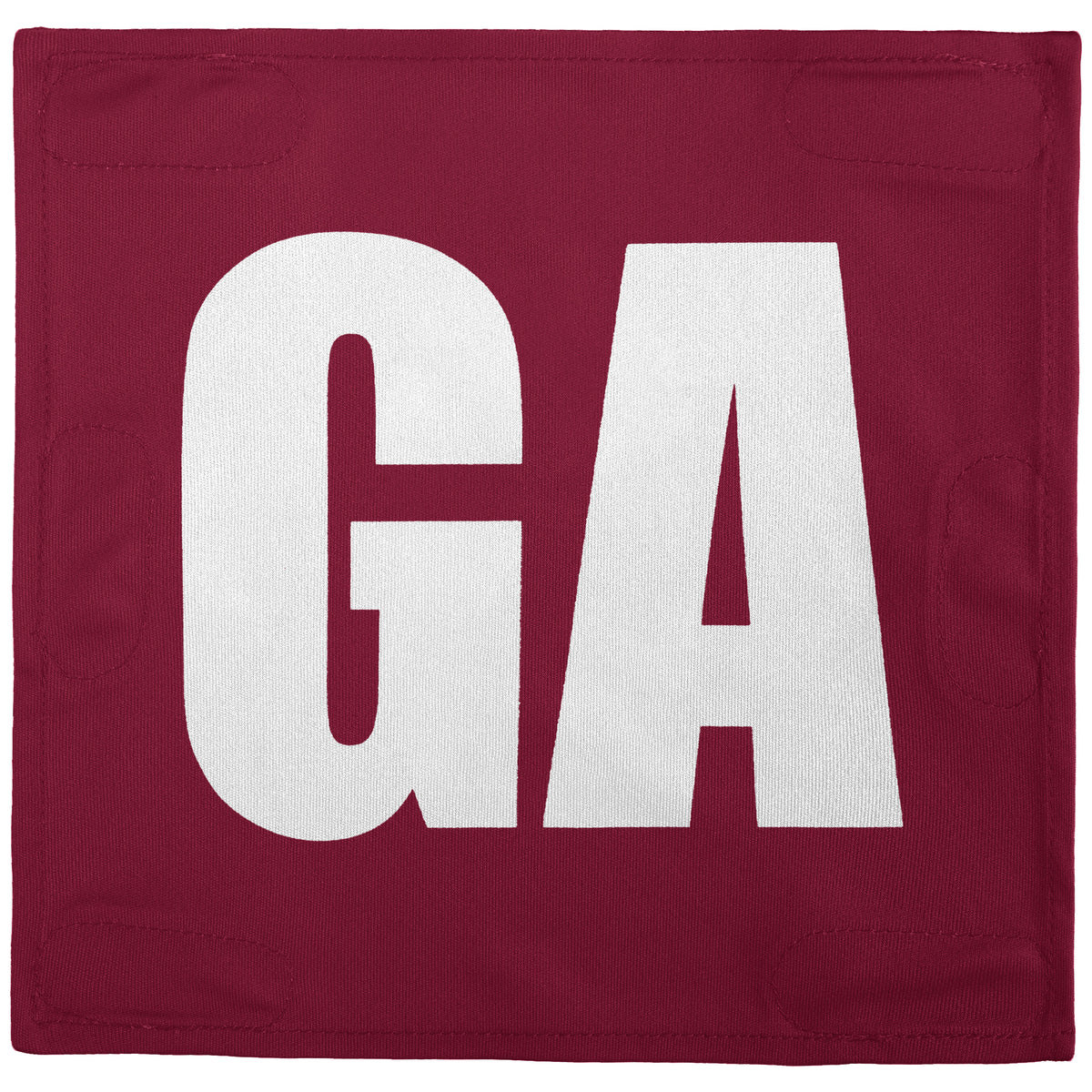 Netball Velcro Patches Set Crimson &amp; White