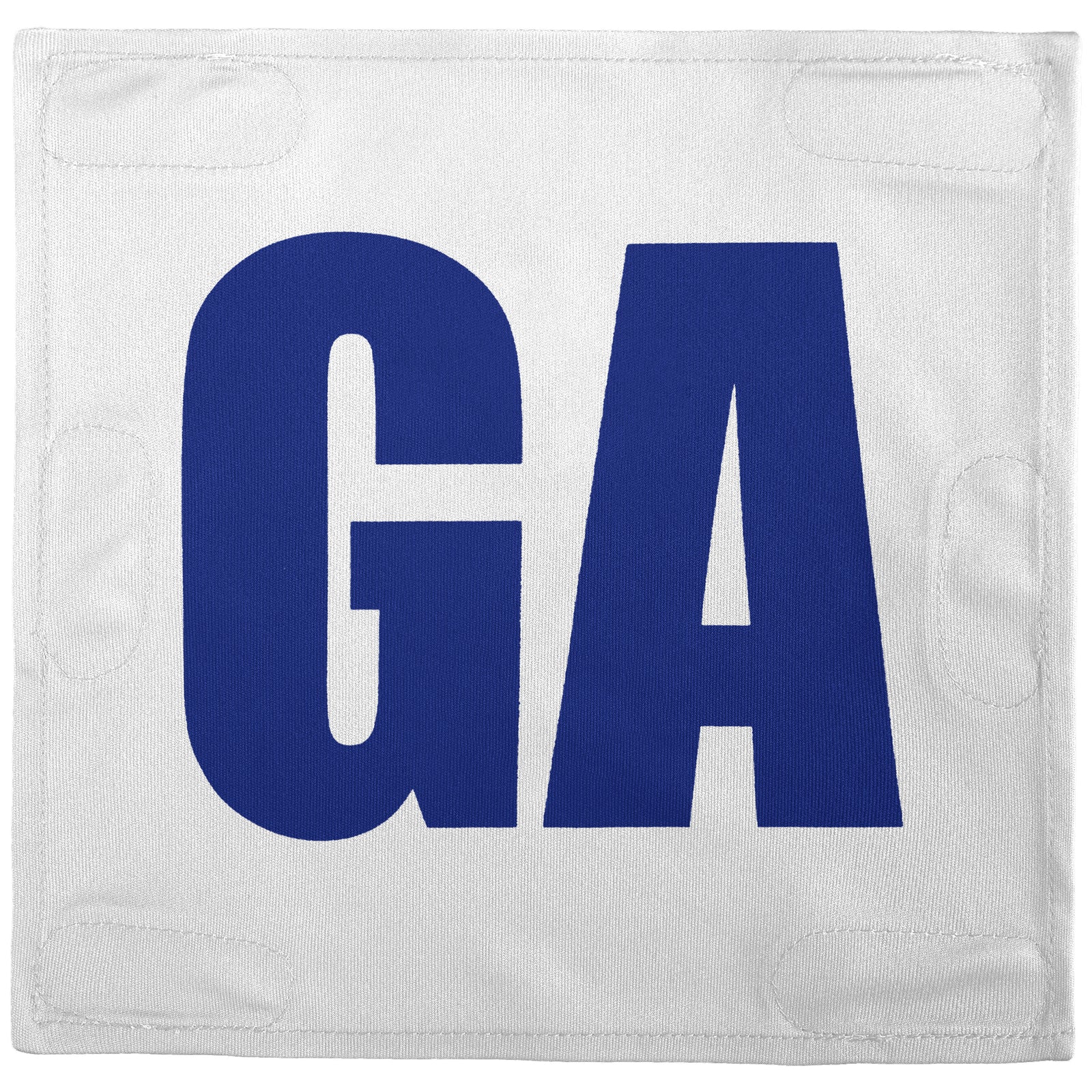 Netball Velcro Patches Set White & Royal Blue