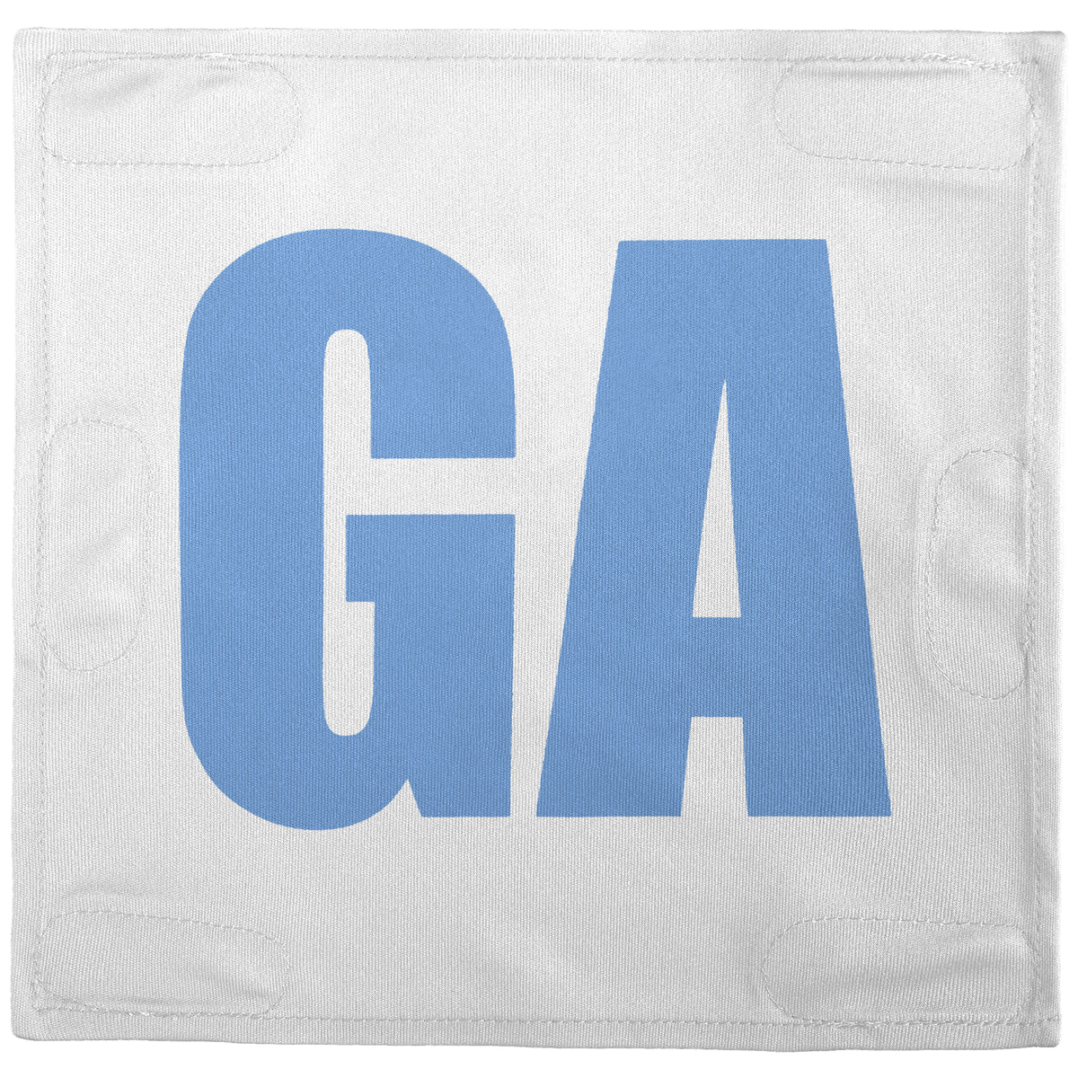 Netball Velcro Patches Set White &amp; Light Blue