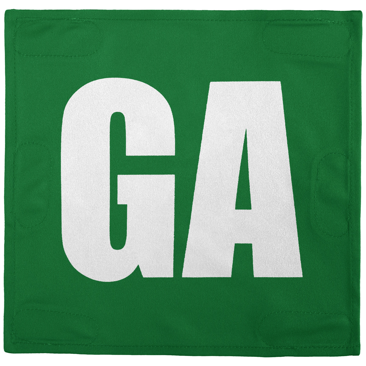 Netball Velcro Patches Set Kelly Green &amp; White