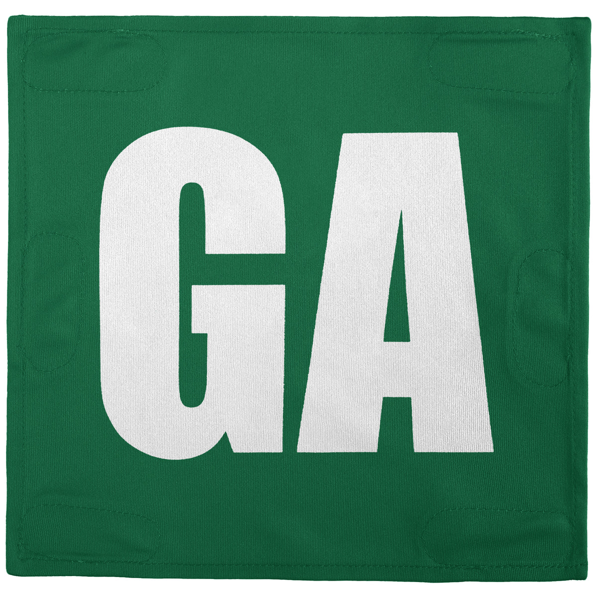 Netball Velcro Patches Set Kelly Green &amp; White