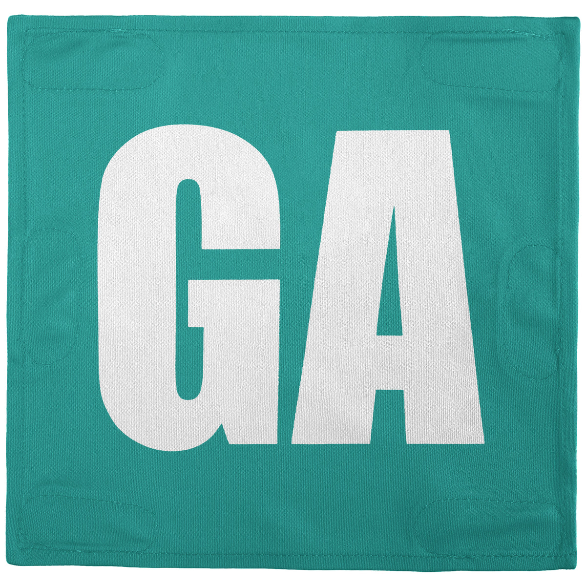 Netball Velcro Patches Set Aqua &amp; White