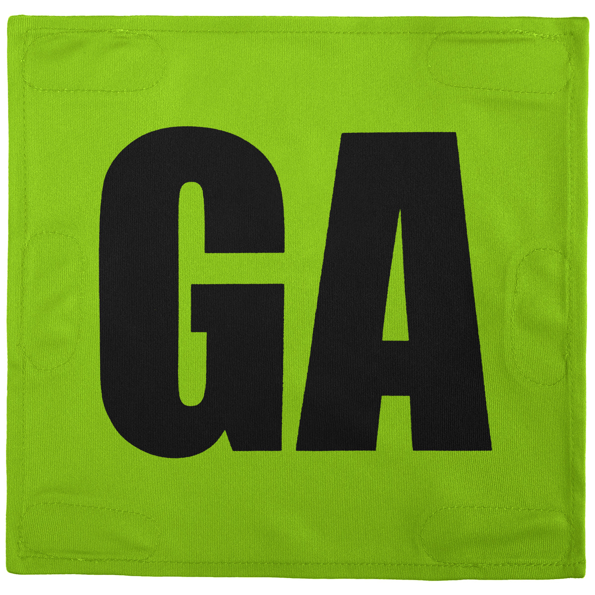 Netball Velcro Patches Set Neon Green &amp; Black