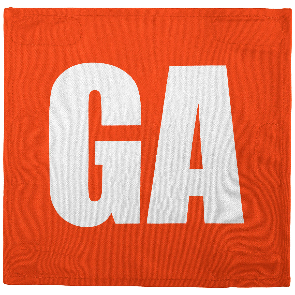 Netball Velcro Patches Set Orange &amp; White