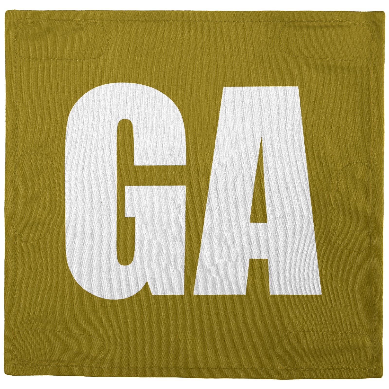Netball Velcro Patches Set Old Gold & White