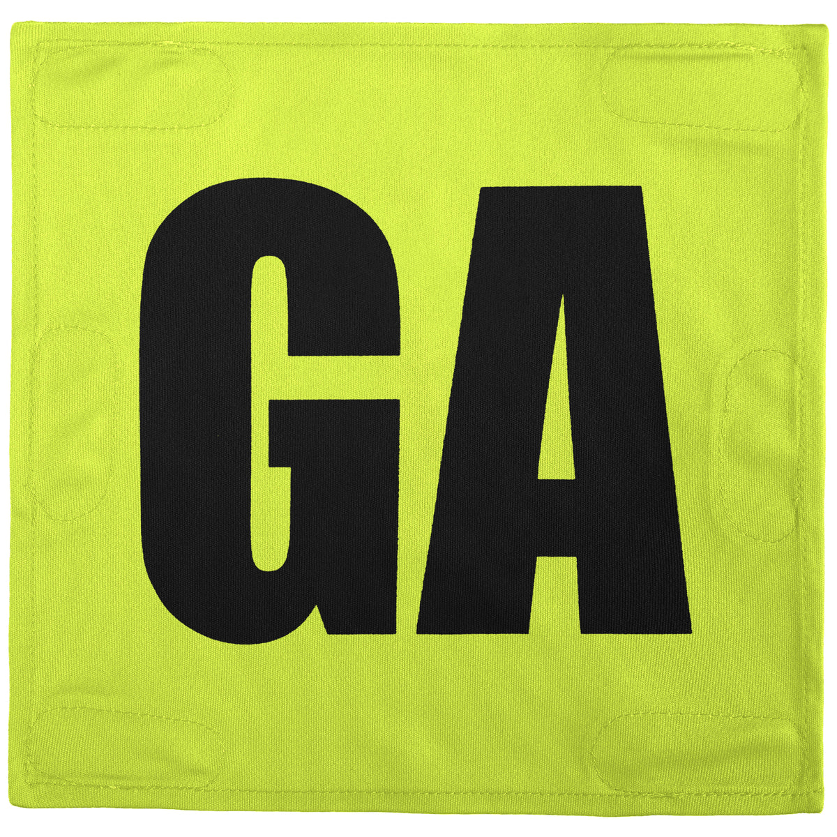 Netball Velcro Patches Set Fluorescent Green &amp; Black