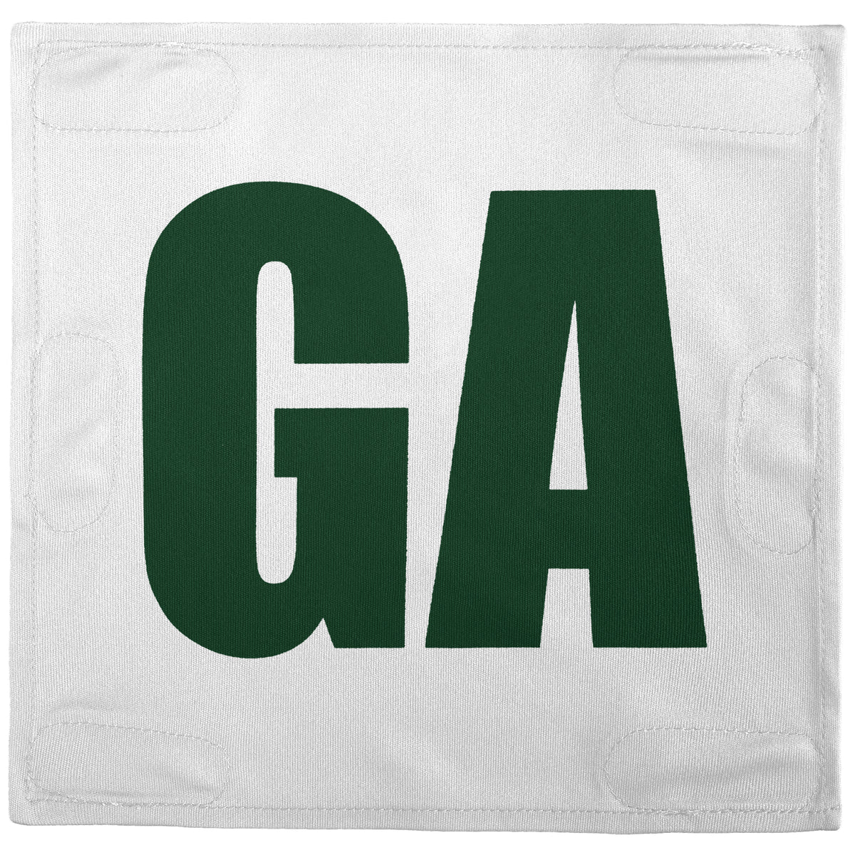 Netball Velcro Patches Set White &amp; Green