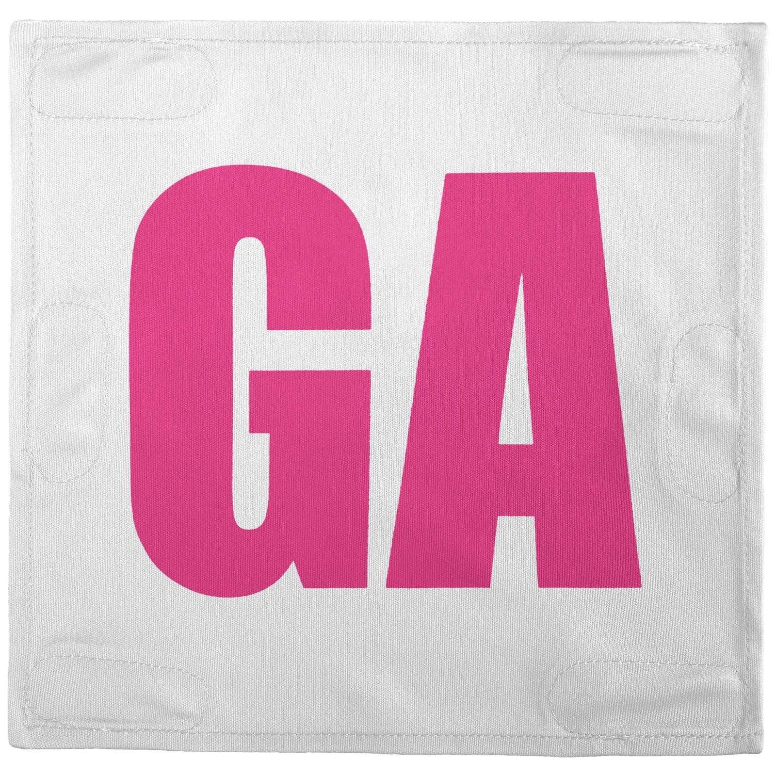 Netball Velcro Patches Set White & Pink