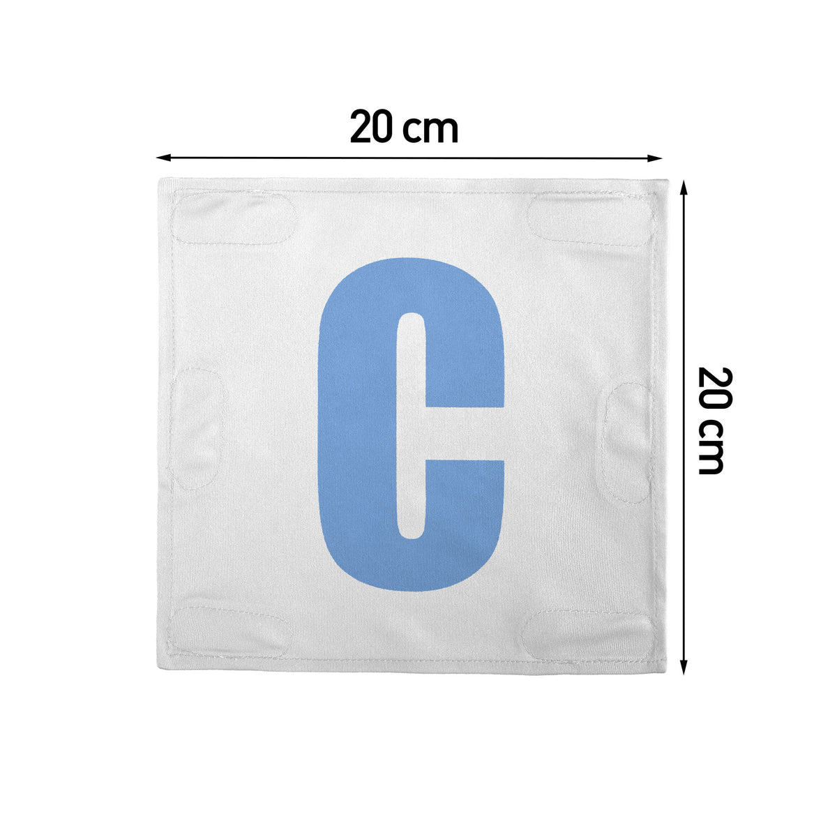 Netball Velcro Patches Set White &amp; Light Blue