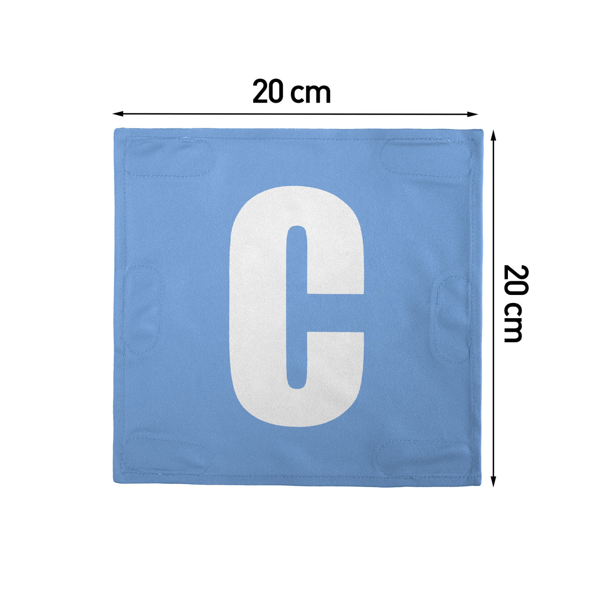 Netball Velcro Patches Set Light Blue &amp; White
