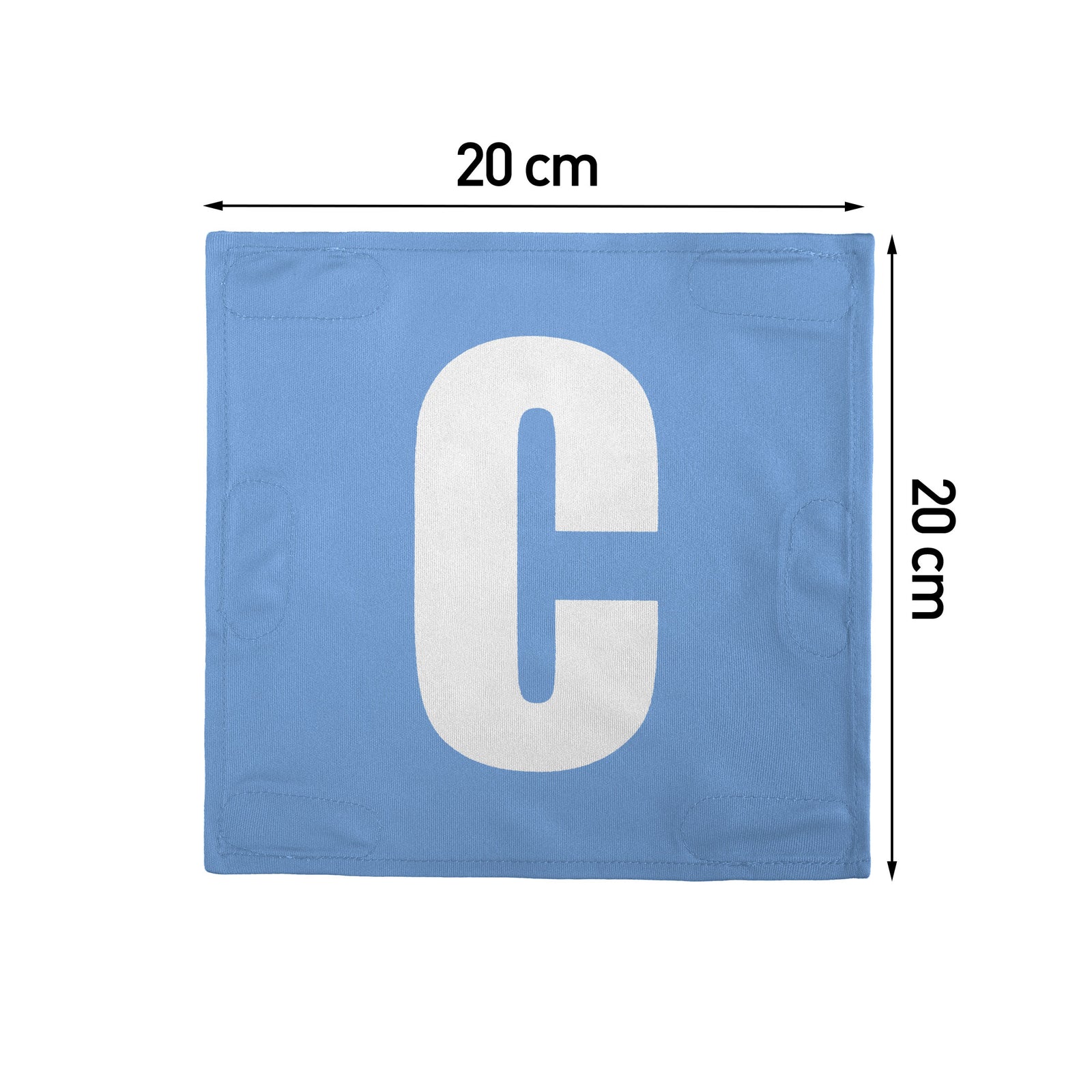 Netball Velcro Patches Set Light Blue & White
