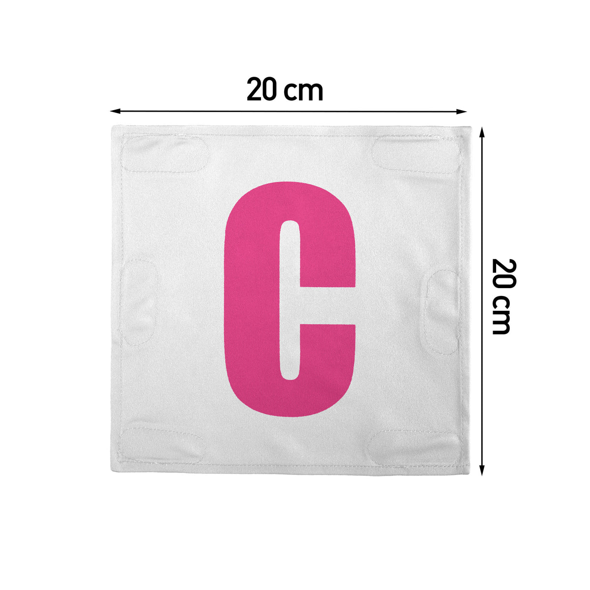 Netball Velcro Patches Set White &amp; Pink