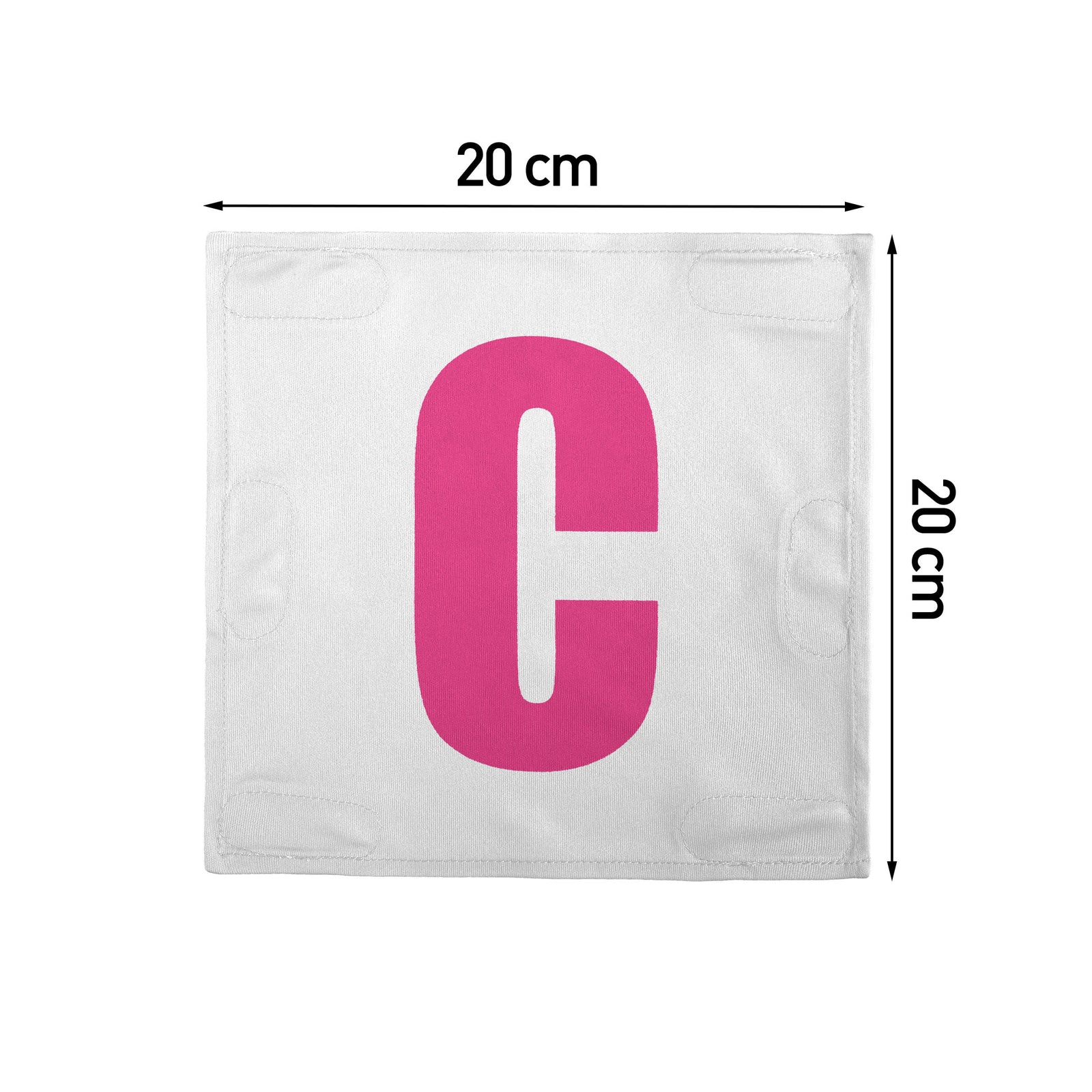 Netball Velcro Patches Set White & Pink