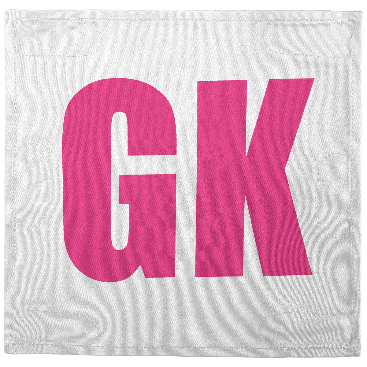Netball Velcro Patches Set White &amp; Pink