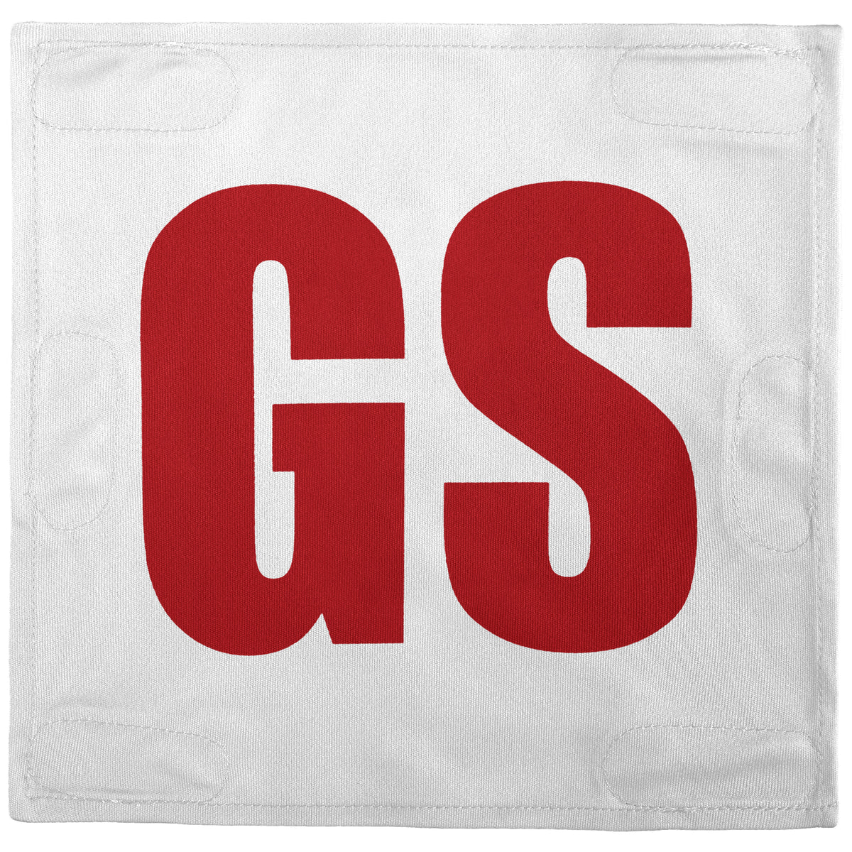 Netball Velcro Patches Set White &amp; Red