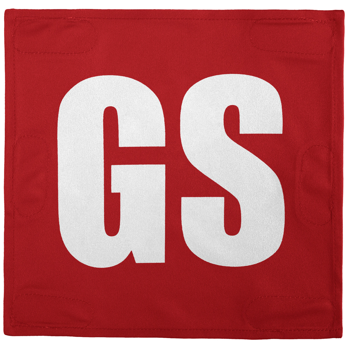Netball Velcro Patches Set Red &amp; White