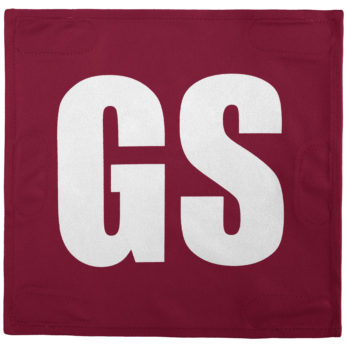 Netball Velcro Patches Set Crimson &amp; White