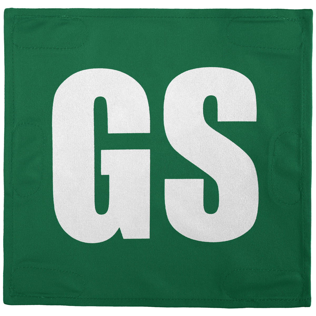 Netball Velcro Patches Set Kelly Green &amp; White