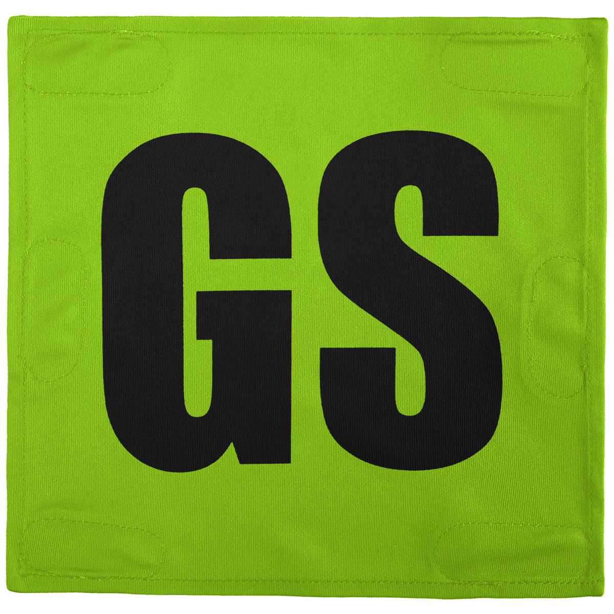 Netball Velcro Patches Set Neon Green &amp; Black