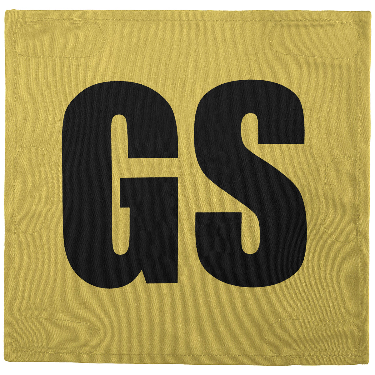 Netball Velcro Patches Set Old Gold &amp; Black