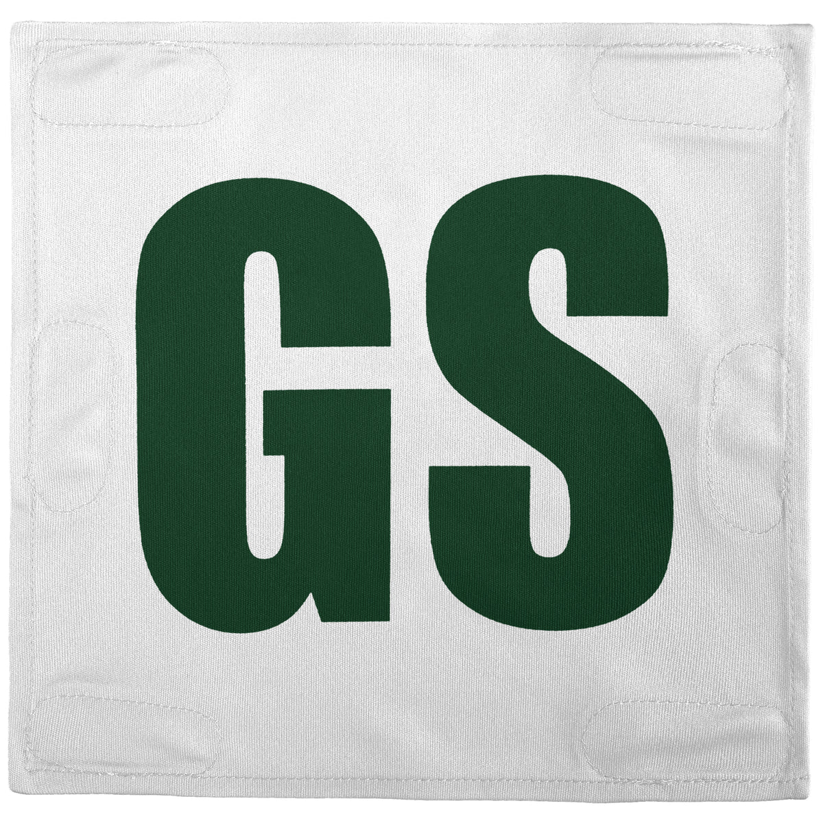 Netball Velcro Patches Set White &amp; Green