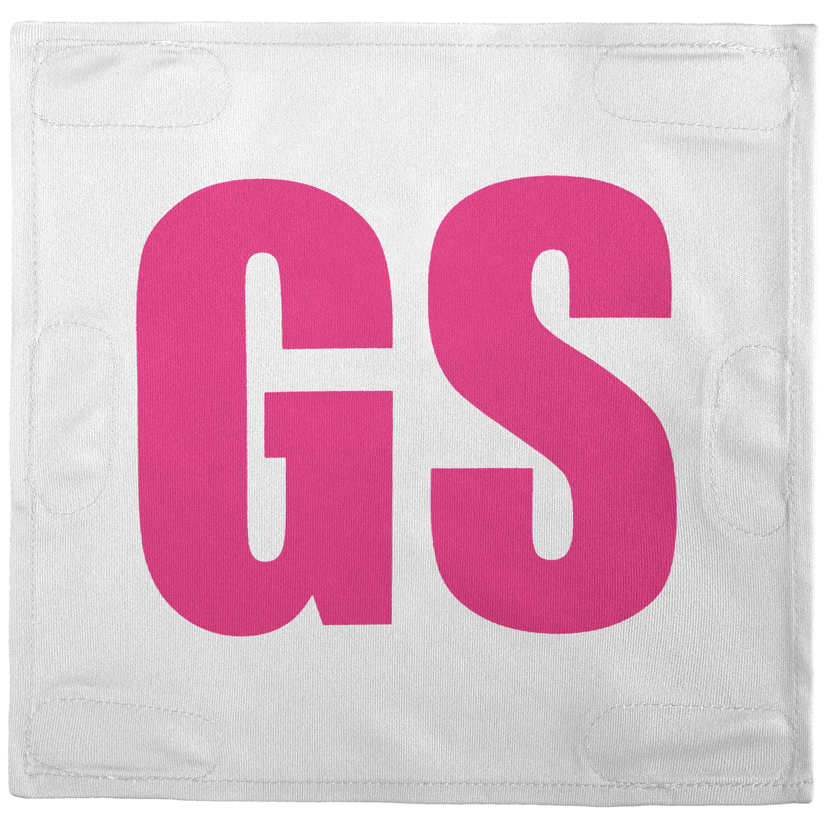 Netball Velcro Patches Set White &amp; Pink
