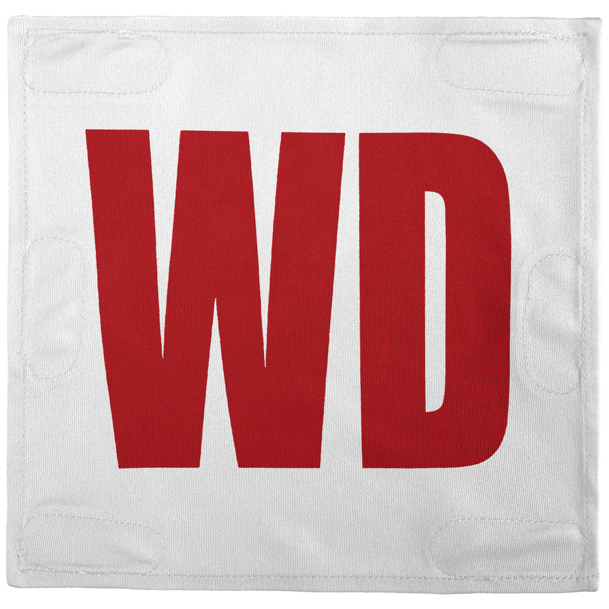 Netball Velcro Patches Set White &amp; Red
