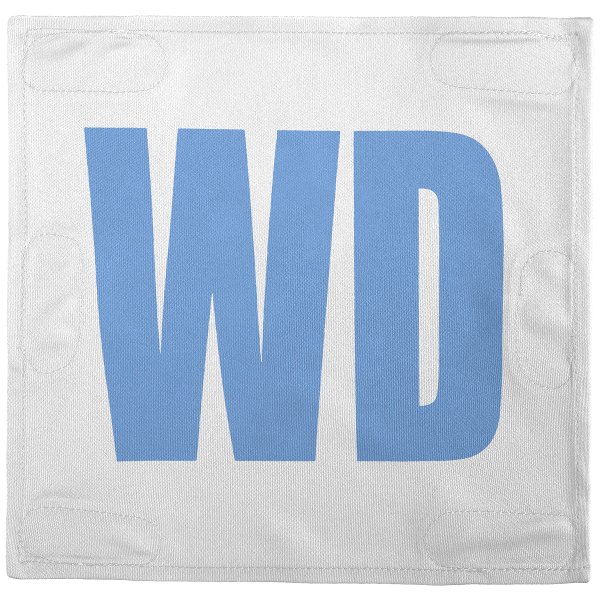 Netball Velcro Patches Set White &amp; Light Blue