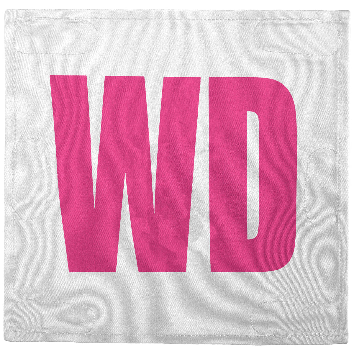 Netball Velcro Patches Set White &amp; Pink