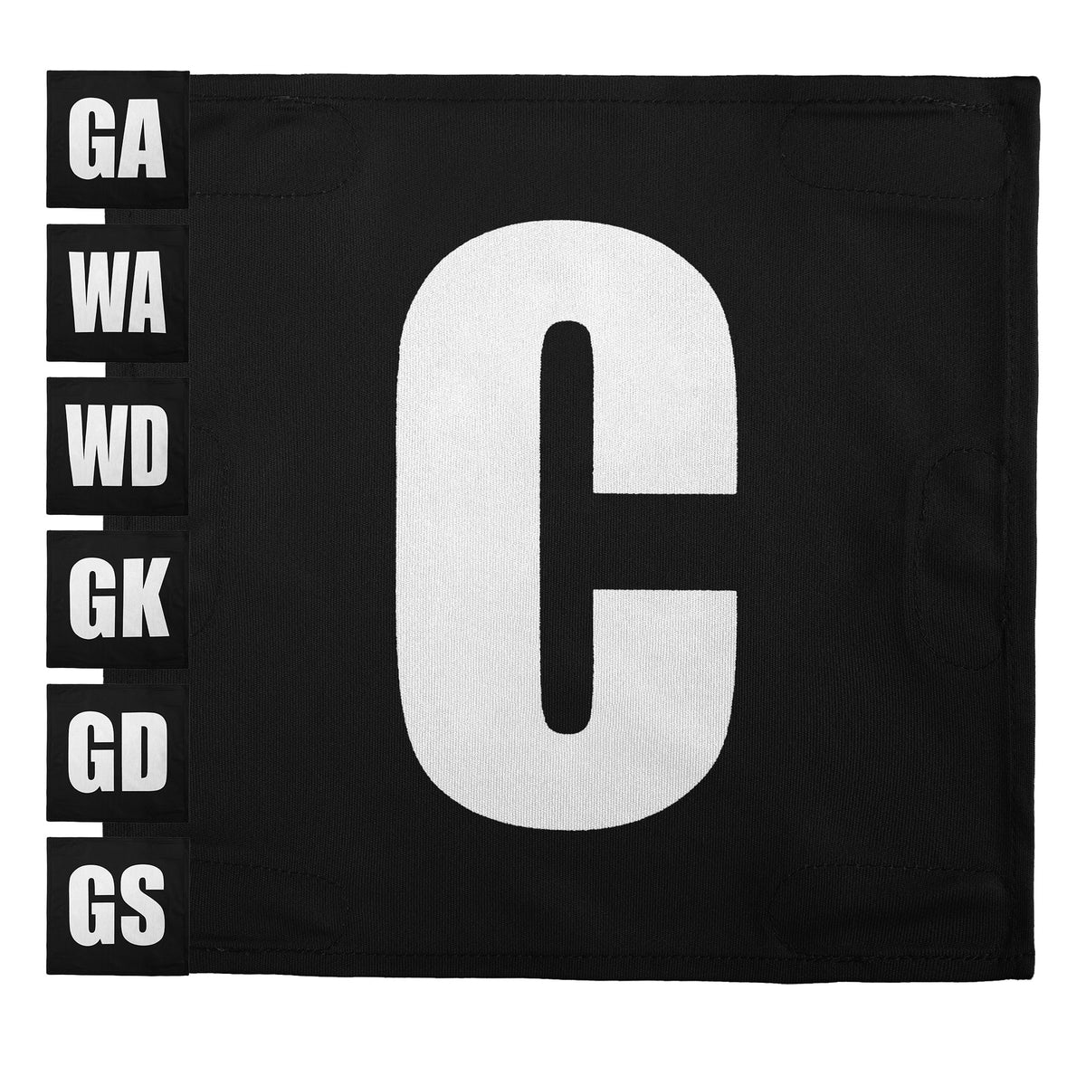 Netball Velcro Patches Set Black &amp; White