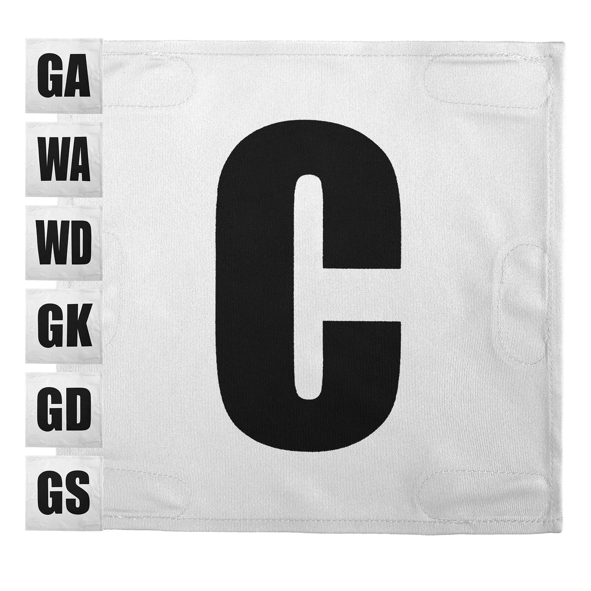 Netball Velcro Patches Set White &amp; Black